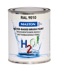 Maali H2O! RAL9010 Puhtaanvalkoinen 1l