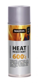 Spraypaint Heat resistant +600°C silver 400ml