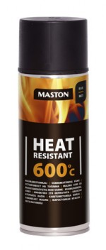 Spraypaint Heat resistant +600°C black 400ml