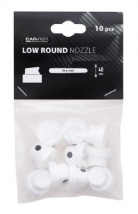 Car-Rep Nozzle Set 10 pcs Narrow Round Low 40mm (white-black)