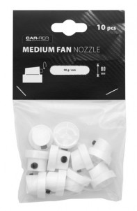 Car-Rep Nozzle Set 10 pcs Narrow Fan Medium 80mm (white-black)