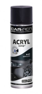 Spraypaint Car-Rep ACRYLcomp Black semigloss 500ml