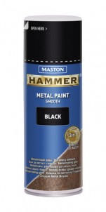 Spraymaali Hammer sileä musta 400ml