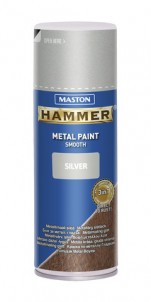 Spraymaali Hammer sileä hopea 400ml