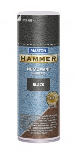 Аэрозольная краска Hammer Молотковая Черная 400ml