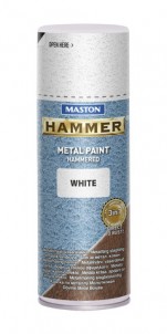 Spraypaint Hammer hammered white 400ml